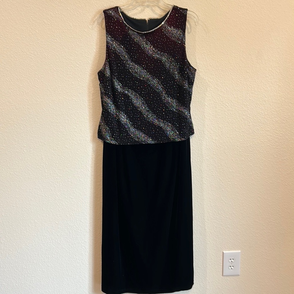 Scott McClintock Ombre Sequin Formal Long dress SZ 18W